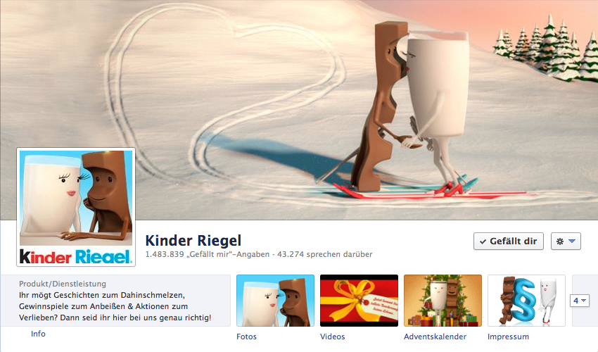 KINDER RIEGEL FACEBOOK